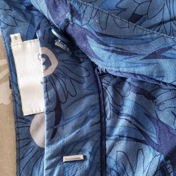 Elevenses for Anthropologie Blue Lunar Mum Tapered Capris Size 6 - Picture 8 of 11